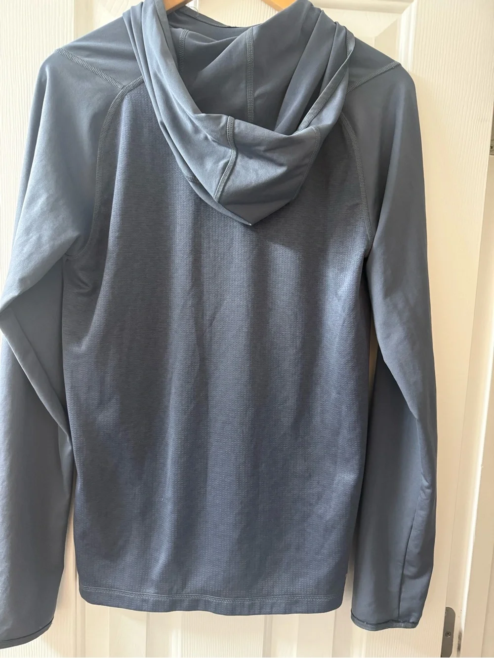 adidas Men’s Long-Sleeve Hooded Performance Top - Slate Gray Blue